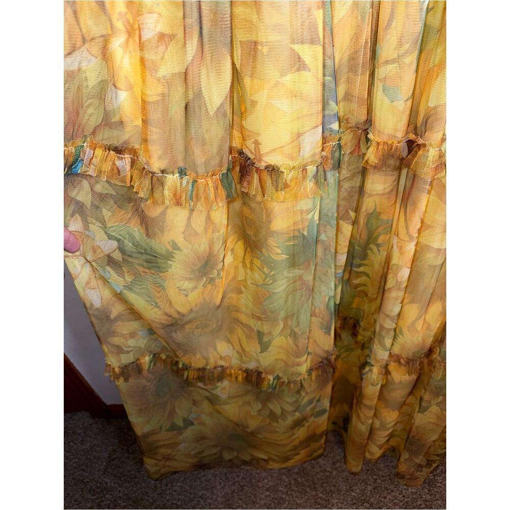 NWT JESSAKAE Plus Size Romantic Empire Waist Sunflower Cottagecore Ball Gown 5X - Picture 5 of 7